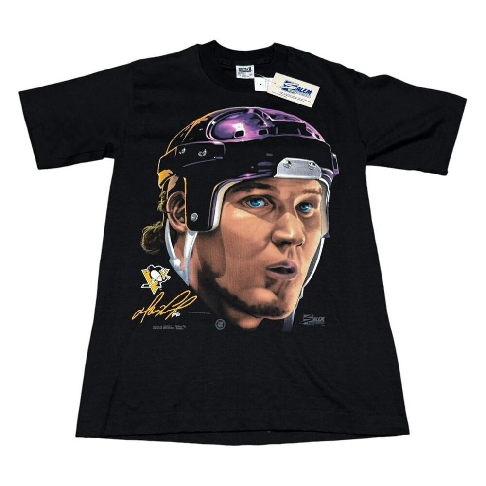 NWT Vintage 90s Salem Sportswear Mario Lemieux Big Face Pittsburgh Penguins‎ M